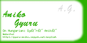 aniko gyuru business card